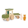 Trixie - Houten Tractor met Aanhangwagen - Keekabuu